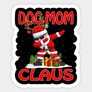 Dog Mom Santa Claus Reindeer Christmas Matching Costume Sticker